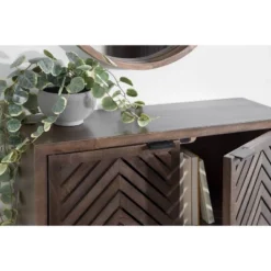 30" X 10" X 14" Mezzeta Decorative Coastal 2 Door Wall Cabinet Natural Wood - Kate & Laurel All Things Decor -Finest Home Decoration GUEST 70c45700 15db 48b5 81f1 00a09a2800a0