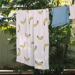 50"x60" Banana Throw Blanket Yellow/White - Mr. Kate -Finest Home Decoration GUEST 71d92d60 7208 409a 9f10 5ce9d27f45fc