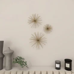 Contemporary Metal Starburst 3D Wall Decor Set Of 3 Gold - Olivia & May -Finest Home Decoration GUEST 71e93774 1a71 43b0 936b e28df98a49d7