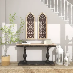 Metal Abstract Carved Design Wall Decor With Arched Frame Brown - Olivia & May 32 Metal Abstract Carved Design Wall Decor With Arched Frame Brown - Olivia & May -Finest Home Decoration GUEST 73a889d6 17e5 4790 b195 44e4afecab09