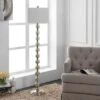 Cace Floor Lamp - Nickel/Ivory - Safavieh