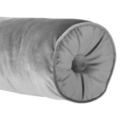 7"x18" Luxe Velvet Neckroll Pillow With Piping And Button - Edie@Home -Finest Home Decoration GUEST 77700ebd 4991 4a17 a27d 2980118b0bed