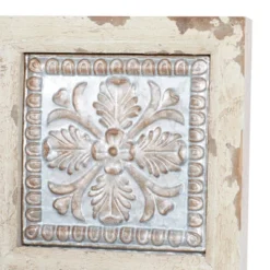 Metal Scroll Wall Decor With Embossed Details Beige - Olivia & May -Finest Home Decoration GUEST 77ca7f4e 3319 4ce3 ab66 f14e1a21629c