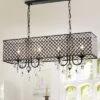 36.61" X 8.66" X 56.30" 4-Light Aruna Chandelier Black - Warehouse Of Tiffany -Finest Home Decoration GUEST 78b2631b 4ab7 4012 88aa 91f22d5409cc