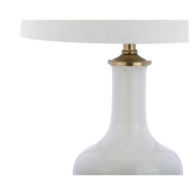 25" Gradient Ceramic/Brass Table Lamp White/Gray (Includes LED Light Bulb) - JONATHAN Y 4 25" Gradient Ceramic/Brass Table Lamp White/Gray (Includes LED Light Bulb) - JONATHAN Y - Image 2
