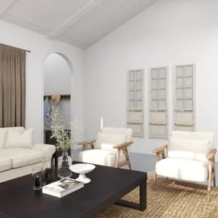 Wood Scroll Door Inspired Panel Wall Decor With Mesh Netting Cream - Olivia & May -Finest Home Decoration GUEST 79383e6f 47ab 463b b107 ac095b9be0ea