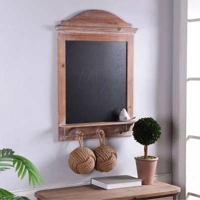 Multi-Functional Wall Memo Board With Chalkboard And Hanging Storage Brown - StyleCraft 7 Multi-Functional Wall Memo Board With Chalkboard And Hanging Storage Brown - StyleCraft - Image 5