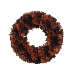 Transpac Foam 14.96 In. Multicolored Halloween Blossom Wreath
