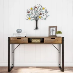 Tree Of Life Butterfly Wall Art - Hand-Painted Decorative Metal Sculpture With 3D Butterflies And Leaves For Rustic And Farmhouse Homes By Lavish Home -Finest Home Decoration GUEST 7c6cd17a d127 4c9f 9dec 7ed0876859bc