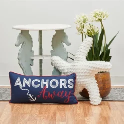 C&F Home 12" X 24" Anchors Away Nautical Embroidered Lumbar Throw Pillow -Finest Home Decoration GUEST 7da47779 340f 485b 8eab 8b989f0e7c11