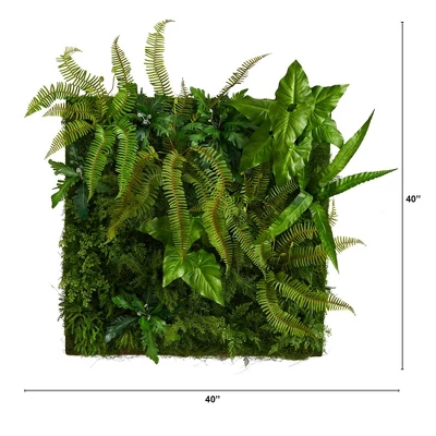 Nearly Natural 40-in X 40-in Forest Artificial Living Wall 3 Nearly Natural 40-in X 40-in Forest Artificial Living Wall