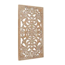 Wood Floral Intricately Carved Wall Decor Brown - Olivia & May 11 Wood Floral Intricately Carved Wall Decor Brown - Olivia & May -Finest Home Decoration GUEST 7de45e17 9f76 4036 9a70 baf461512013