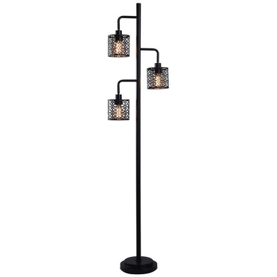 72" X 10" Madison Metal Three Pendant Floor Lamp Bronze - StyleCraft 4 72" X 10" Madison Metal Three Pendant Floor Lamp Bronze - StyleCraft - Image 2