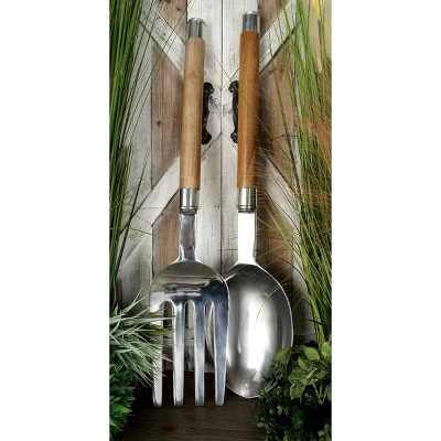 Set Of 2 Aluminum Utensils Spoon And Fork Wall Decors - Olivia & May 9 Set Of 2 Aluminum Utensils Spoon And Fork Wall Decors - Olivia & May - Image 7