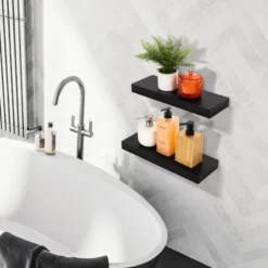 Sorbus Rustic Wood Coastal Beach Style Hanging Rectangle Wall Shelves -Finest Home Decoration GUEST 7eaeef3f a8a5 494e a7ac cb2c77bccd24