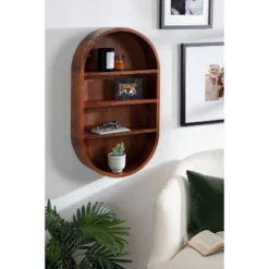 16" X 28" Hutton Wood Capsule Decorative Wall Shelf Walnut Brown - Kate & Laurel All Things Decor 10 16" X 28" Hutton Wood Capsule Decorative Wall Shelf Walnut Brown - Kate & Laurel All Things Decor -Finest Home Decoration GUEST 7f5cf5e5 96b2 4da2 accc 0c24605c43de