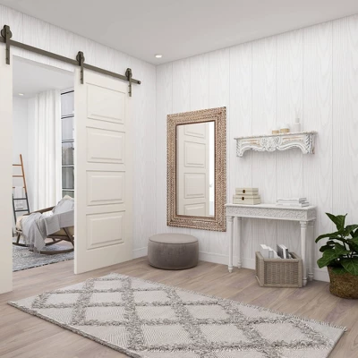 Wood Floral Intricately Carved Wall Mirror Brown - Olivia & May 6 Wood Floral Intricately Carved Wall Mirror Brown - Olivia & May - Image 4