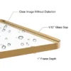 ANDY STAR Modern Decorative 22 X 30 Inch Rectangular Wall Mounted Hanging Bathroom Vanity Mirror With Stainless Steel Metal Frame, Brushed Gold -Finest Home Decoration GUEST 7fdf88f2 5c33 4fe9 8850 70a1b757d297