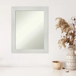 23" X 29" Non-Beveled Mosaic White Wall Mirror - Amanti Art -Finest Home Decoration GUEST 8437d91a d439 4cb1 bbc8 0b211404f2c7