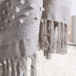 Billi Throw Blanket - Beige/ Teal - 50" X 60" - Safavieh -Finest Home Decoration GUEST 8455b9bc 817a 4147 abf4 9cc34d425296