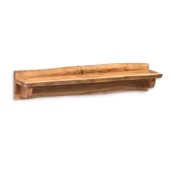 Alpine Live Edge Wood Mantel Shelf Natural Brown - Alaterre Furniture -Finest Home Decoration GUEST 85493289 ad25 4a04 a26b 146269d0e77b