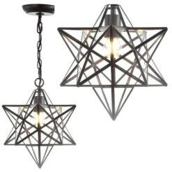 12" Stella Moravian Star Metal/Clear Glass LED Pendant - Jonathan Y 12 12" Stella Moravian Star Metal/Clear Glass LED Pendant - Jonathan Y -Finest Home Decoration GUEST 85dbeb50 172a 45a2 a25f ed3371140664