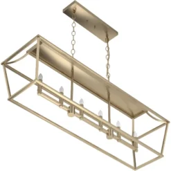 6-Light Laurel Ridge Linear Chandelier Alturas Gold - Hunter Fan -Finest Home Decoration GUEST 869b3c05 9051 4c97 93e3 082bea5dab86