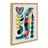 18" X 24" Sylvie Mid Century Crocodile Framed Canvas Wall Art By Rachel Lee Natural - Kate And Laurel