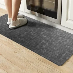 J&V TEXTILES Chess Embossed Anti-Fatigue Kitchen Floor Mat