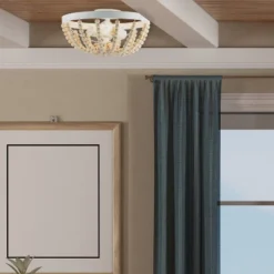 15" Delilah Boho Semi-Flush Mount Pendant White - River Of Goods -Finest Home Decoration GUEST 87ddca81 99d0 4ff2 8003 02fe1930a0ac