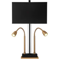 Possini Euro Design Griffin Modern Gooseneck Desk Lamp 31" Tall Gold With USB Charging Port Black Metal Rectangular Shade For Bedroom Living Room Kids 16 Possini Euro Design Griffin Modern Gooseneck Desk Lamp 31" Tall Gold With USB Charging Port Black Metal Rectangular Shade For Bedroom Living Room Kids -Finest Home Decoration GUEST 8961ed33 5970 4a22 a9a6 17f870e7a3a0