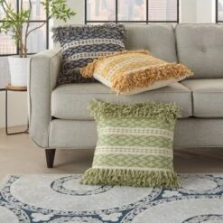 20"x20" Oversize Life Styles Criss Cross Stitched Square Throw Pillow - Mina Victory -Finest Home Decoration GUEST 897c272b 5b74 4eea a3b7 bbb33d338c3e