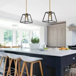 9.25" 1-Light Girard Farmhouse Industrial Iron LED Pendant Black/Brass Gold - JONATHAN Y 15 9.25" 1-Light Girard Farmhouse Industrial Iron LED Pendant Black/Brass Gold - JONATHAN Y -Finest Home Decoration GUEST 8a2663db cb17 4a45 863f c5dafc063370