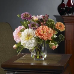 Nearly Natural Peony Silk Arrangement -Finest Home Decoration GUEST 8a86d401 7e5a 4955 b022 bbae2a05fb8e