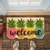 Evergreenful Pineapples Shaped Indoor Outdoor Natural Coir Doormat 1'4"x2'4" Multicolored -Finest Home Decoration GUEST 8aef5a2b ad5f 4c29 aebd d864757bb0ce