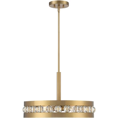 Stiffel Artyom Warm Gold Ring Pendant Chandelier 21 1/2" Wide Modern Clear Crystal Balls 4-Light Fixture For Dining Room House Foyer Kitchen Island 7 Stiffel Artyom Warm Gold Ring Pendant Chandelier 21 1/2" Wide Modern Clear Crystal Balls 4-Light Fixture For Dining Room House Foyer Kitchen Island - Image 5