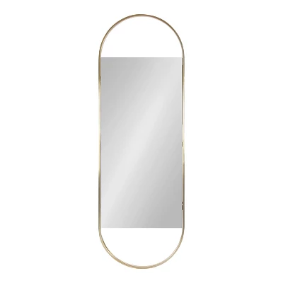 16" X 48" Nobles Framed Capsule Decorative Wall Mirror Gold - Kate & Laurel All Things Decor 3 16" X 48" Nobles Framed Capsule Decorative Wall Mirror Gold - Kate & Laurel All Things Decor