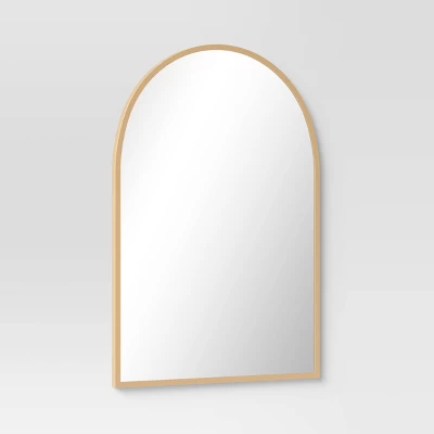 20" X 30" Arched Metal Wall Mirror Brass - Threshold™ 4 20" X 30" Arched Metal Wall Mirror Brass - Threshold™ - Image 2