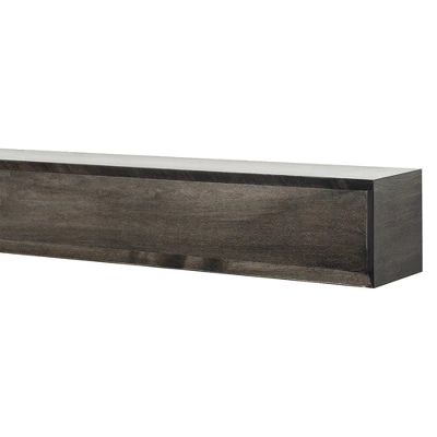 Modern Ember Autumn Wood Fireplace Mantel Shelf With Angled Corner Accents 7 Modern Ember Autumn Wood Fireplace Mantel Shelf With Angled Corner Accents - Image 5
