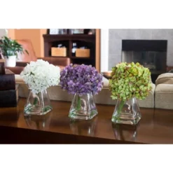 Set Of 3 Artificial Hydrangea Plant In Glass Vase - Nearly Natural -Finest Home Decoration GUEST 8e277cd6 6655 4844 9e03 a5274ad1ea41