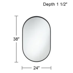 Uttermost Rapido Oval Vanity Decorative Wall Mirror Modern Matte Black Iron Frame 24" Wide For Bathroom Bedroom Living Room Home Office House Entryway 13 Uttermost Rapido Oval Vanity Decorative Wall Mirror Modern Matte Black Iron Frame 24" Wide For Bathroom Bedroom Living Room Home Office House Entryway -Finest Home Decoration GUEST 8e3da3eb 20f7 48c4 a8dc 49ddcd454d56