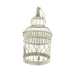 Set Of 2 Iron 22" Vintage Birdcage Cream - Olivia & May -Finest Home Decoration GUEST 8e95df22 5ab8 43ee a885 4d3b1078e463
