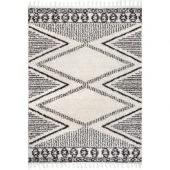 NuLOOM Cassia Moroccan Diamond Shaggy Tassel Area Rug -Finest Home Decoration GUEST 8eac2d3c 5512 4516 9265 5ce63e4f0ddd