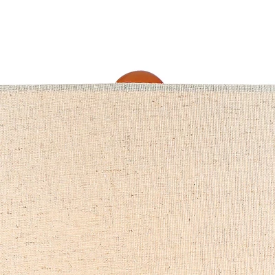 360 Lighting Andi Modern Mid Century Table Lamps 24 1/2" High Set Of 2 Hammered Brown Ceramic Red Oak Off White Shade For Bedroom Living Room Desk 4 360 Lighting Andi Modern Mid Century Table Lamps 24 1/2" High Set Of 2 Hammered Brown Ceramic Red Oak Off White Shade For Bedroom Living Room Desk - Image 2