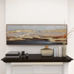 Canvas Geode Handmade Foiled And Brushstrokes Framed Wall Art With Gold Frame Gold - Olivia & May -Finest Home Decoration GUEST 8edf8c35 a414 473e a4a9 f0080458d0a9