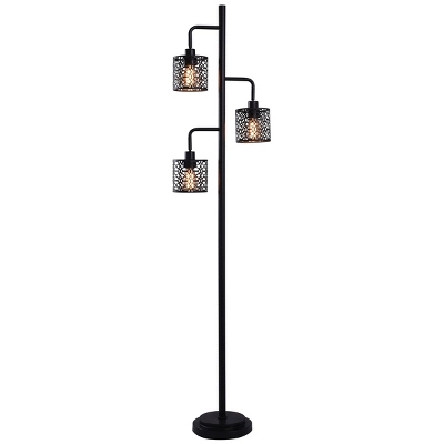 72" X 10" Madison Metal Three Pendant Floor Lamp Bronze - StyleCraft 5 72" X 10" Madison Metal Three Pendant Floor Lamp Bronze - StyleCraft - Image 3