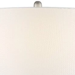 360 Lighting Azure Modern Table Lamps 29 1/2" Tall Set Of 2 Blue Brown Art Glass White Fabric Drum Shade For Bedroom Living Room Bedside Nightstand -Finest Home Decoration GUEST 8f43044c 89b2 4102 95da a17a8dd2443f