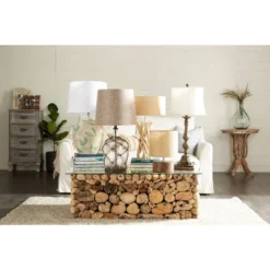Rustic Wood Table Lamp Beige - Olivia & May -Finest Home Decoration GUEST 90b215dd b4a2 475f a423 6a6c7b2931da