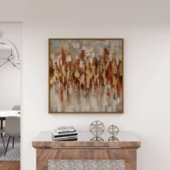 Canvas Abstract Framed Wall Art With Gold Frame Gold - Olivia & May -Finest Home Decoration GUEST 91251dff c71a 4f2b 892c 00555fdf960e