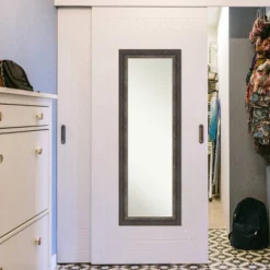 19" X 53" Non-Beveled Alta Rustic Char Full Length On The Door Mirror - Amanti Art -Finest Home Decoration GUEST 92bebe85 43d0 4074 8b67 ef5ef4e266a7